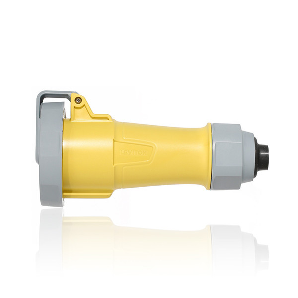 Leviton 330C4WLEVA LEV Series IEC Pin & Sleeve Connector with Screwless Clamp Assembly