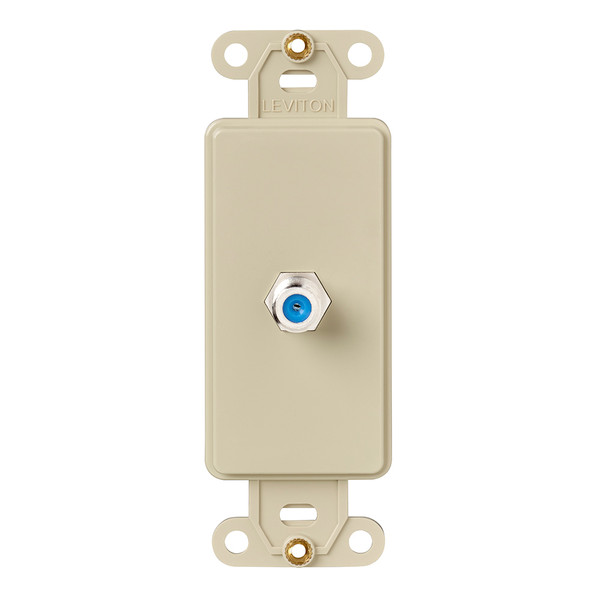 Leviton 40681-I Decora Insert, F Connector, Ivory