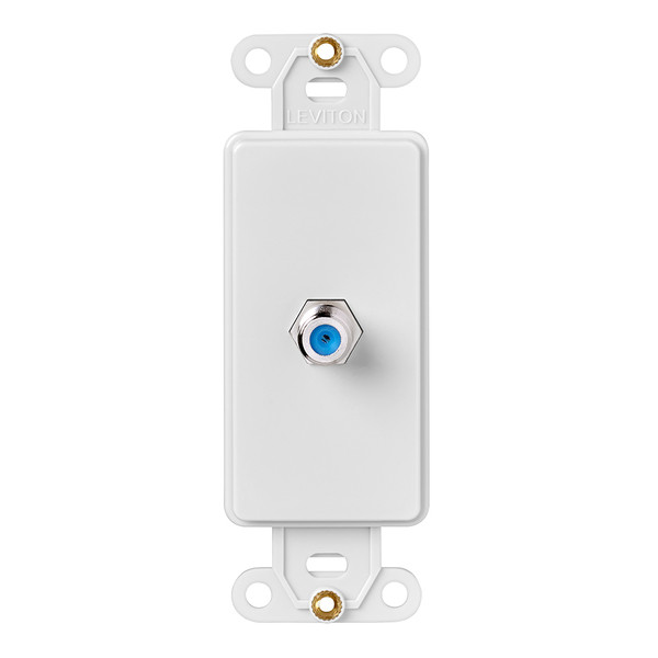 Leviton 40681-W Decora Insert, F Connector, White