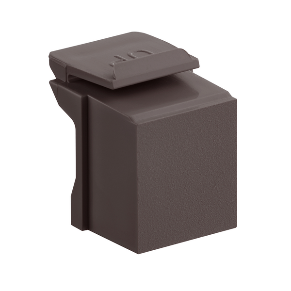 Leviton 41084-BB Blank QuickPort Insert, Brown (Pack of 10)