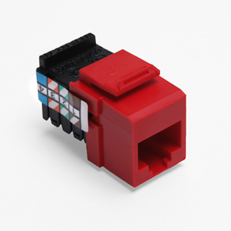 Leviton 41108-RC8 Voice Grade QuickPort Jack, 8P8C, Crimson
