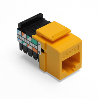 Leviton 41108-RY5 Cat 5 QuickPort Jack, Yellow