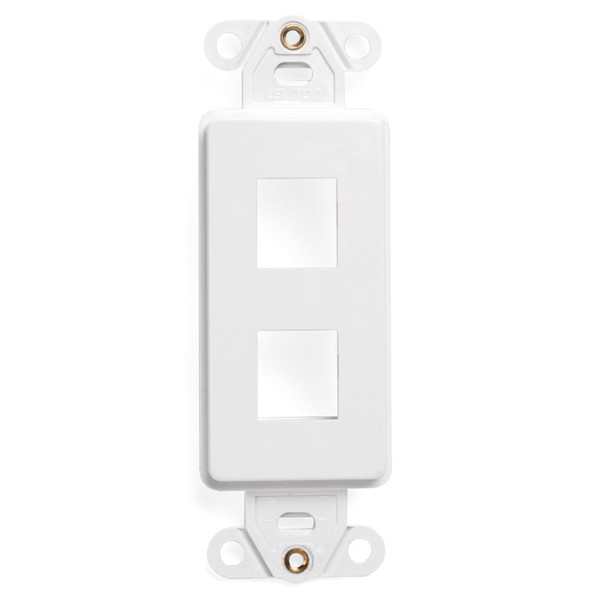 Leviton 41642-W QuickPort Decora Insert, 2-Port, White