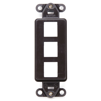Leviton 41643-B QuickPort Decora Insert, 3-Port, Brown