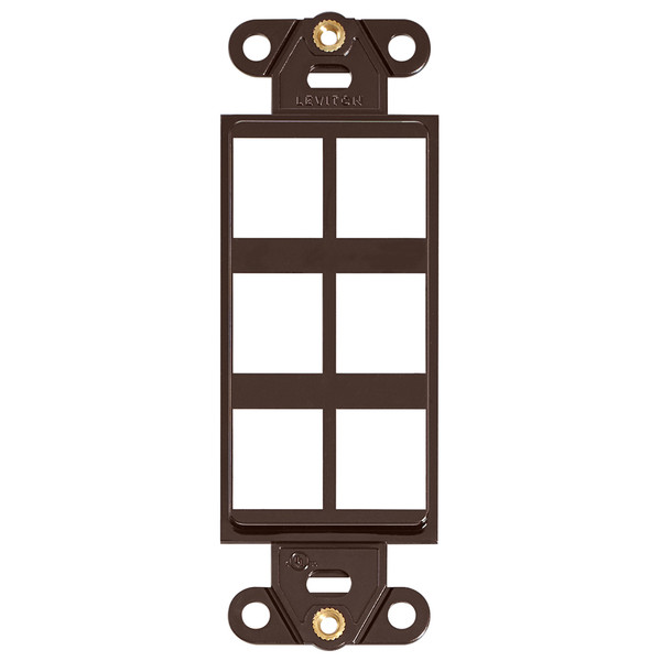 Leviton 41646-B QuickPort Decora Insert, 6-Port, Brown