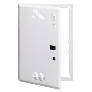 Leviton 47605-21S 21" Structured Media Premium Vented Hinged Door, Metal, White