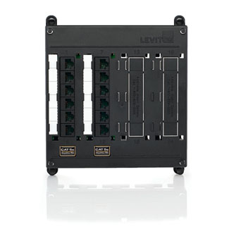 Leviton 476TM-512 Cat5E 12-Port Twist & Mount Patch Panel