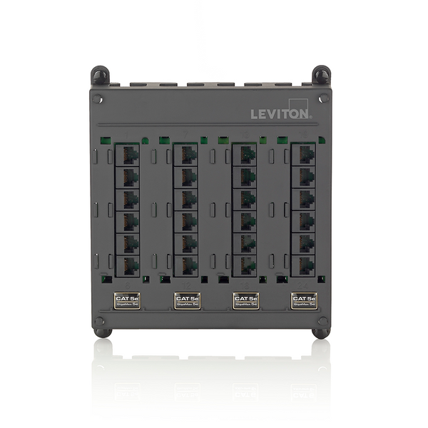 Leviton 476TM-524 Cat5E 24-Port Twist & Mount Patch Panel