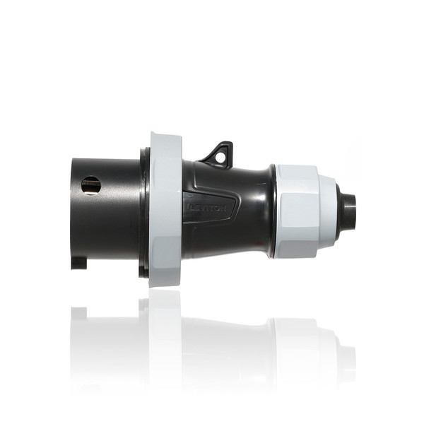 Leviton 530P5WLEVA 30 Amp Pin & Sleeve Plug, NSF-BLACK