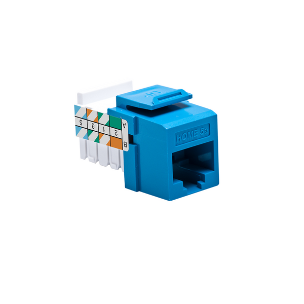 Leviton 5EHOM-RL5 HOME 5e Snap-In Jack, T568A/B Wiring, Blue