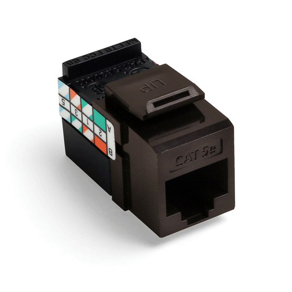 Leviton 5G108-RB5 GigaMax Cat 5e QuickPort Jack, Brown
