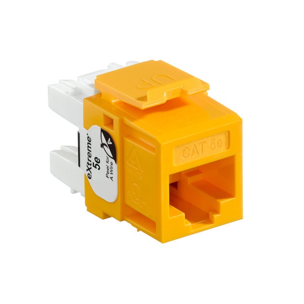 Leviton 5G110-RY5 eXtreme Cat 5e QuickPort Jack, Yellow
