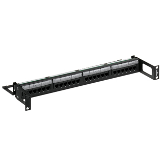 Leviton 5G596-R24 Cat 5e Universal Recessed Patch Panel, 24-Port, 1RU