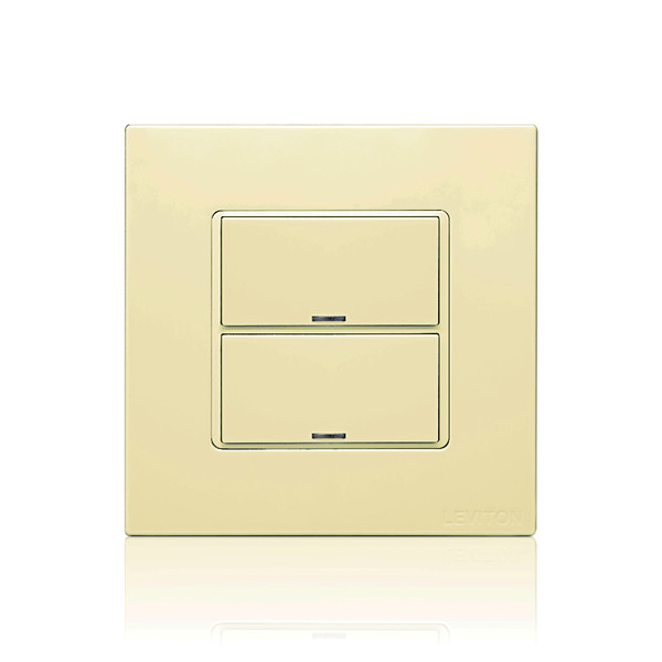 Leviton CKDBK-20I DLV Color Change Kit, IEC BS, 2 Buttons, Color: Ivory
