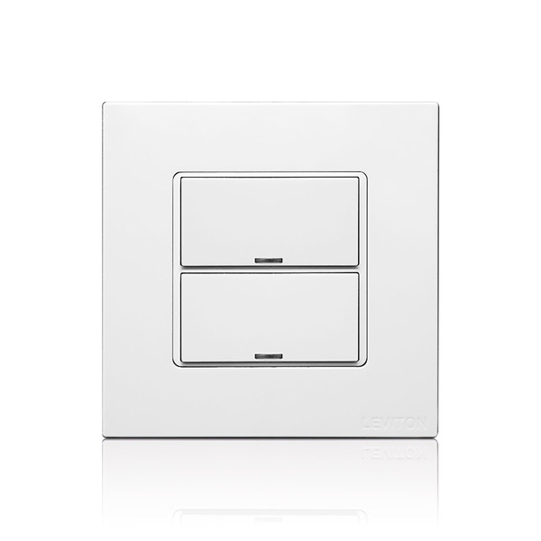 Leviton CKDBK-20W DLV Color Change Kit, IEC BS, 2 Buttons, Color: White