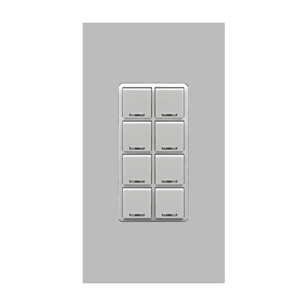 Leviton CKDNK-80G GreenMAX DRC 8-Button Color Change Kit, Gray