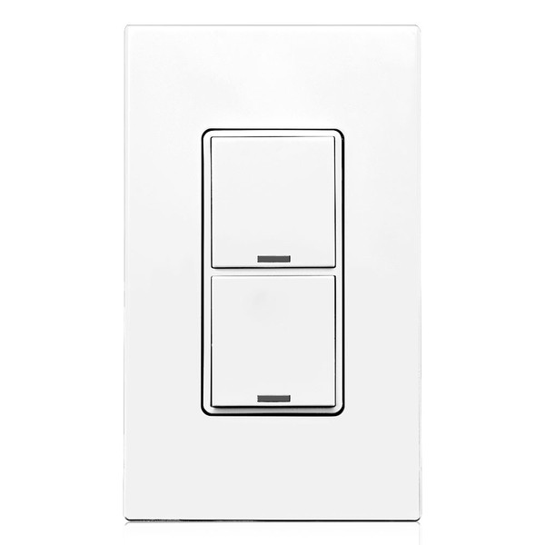 Leviton DLDNK-2W Keypad Room Controller, 2 Button, Lumina RF