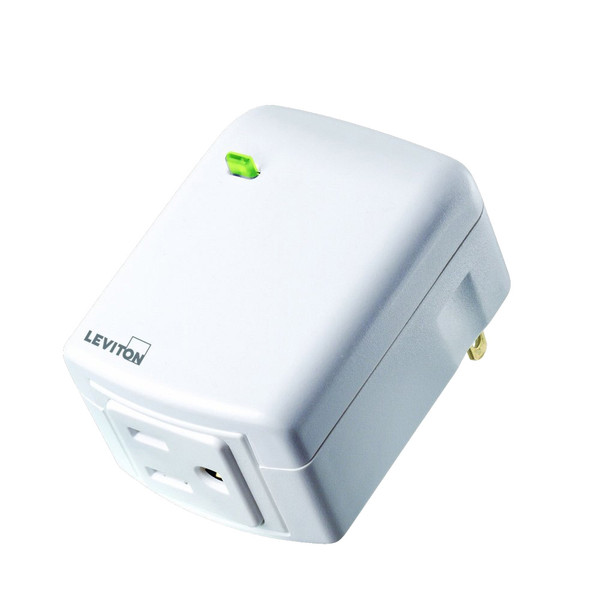 Leviton DZPA1-2BW Indoor Decora Smart Z-Wave Plus Plug-in Outlet