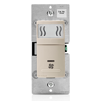 Leviton IPHS5-1LT Decora In-Wall Humidity Sensor & Fan Control, 3A, Single Pole