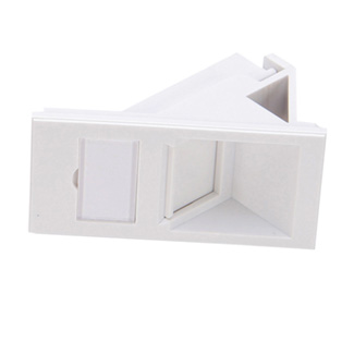 Leviton LI150-AW1 British-Style Wallplate Insert, 50mm x 25mm, Angled, 1-Port, White