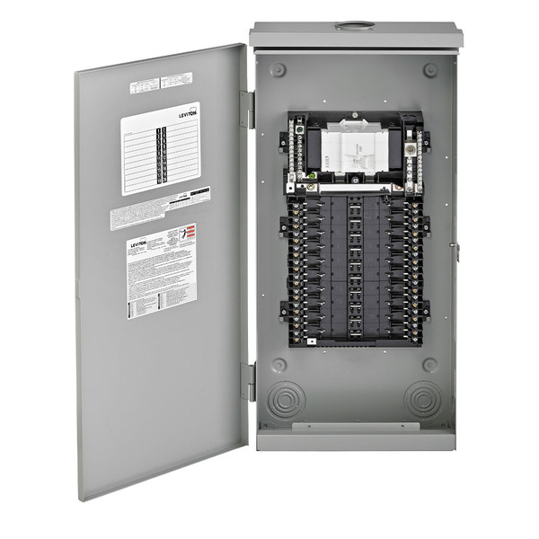 Leviton LP210-3B 20 Space Outdoor Load Center with 100A Main Circuit Breaker