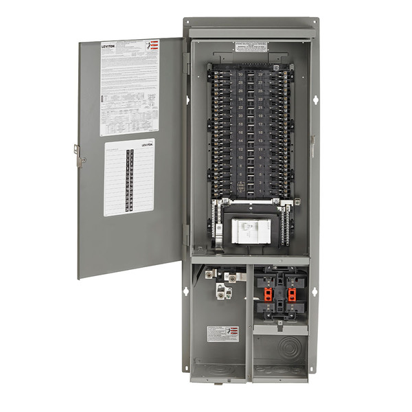 Leviton LP320-SR 30 Space Outdoor All-In-One Meter Load Center Combo with 200A Main Circuit Breaker, Solar-Ready