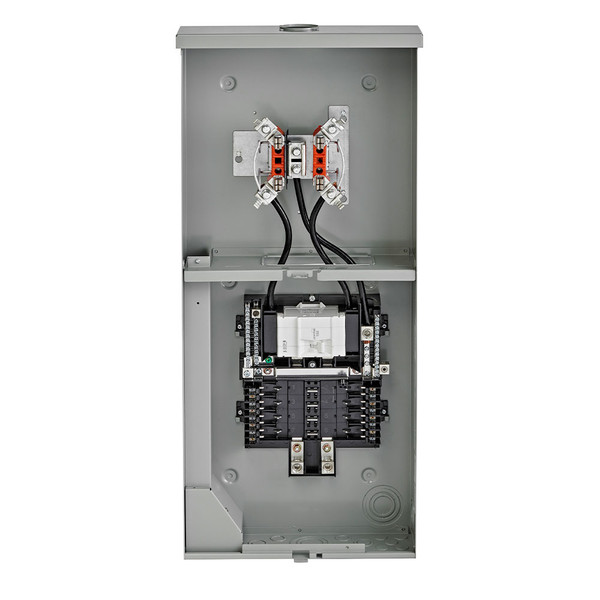 Leviton LP815-HMC 150A Outdoor Meter Main Combo, 8 Spaces, Ringless with Horn Bypass