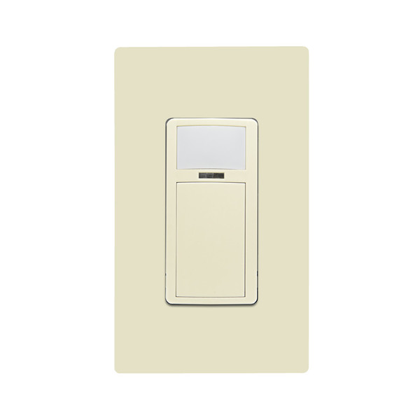 Leviton ODS15-GDI Smart Sensor, PIR, Wallbox Occupancy Sensor/Vacancy Sensor, App configurable, 120-277VAC, Commercial Grade, No Neutral Required, Ivory