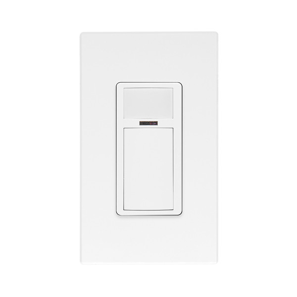 Leviton ODS15-I1W Smart Sensor, PIR, Wallbox Occupancy Sensor/Vacancy Sensor, App configurable, 120VAC, Commercial Grade, White