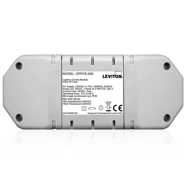 Leviton OPPCE-S0 Occupancy Sensor Power Pack, High Performance, Daylight Harvesting, Bi-level Switching, CE Compliant, Occupancy Sensing Control, Manual Switching, Surface Mount