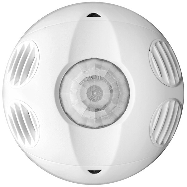 Leviton OSC10-RMW Occupancy Sensor, Multi-Technology (PIR/US), Ceiling Mount, 1000SF, Isolated Relay, White