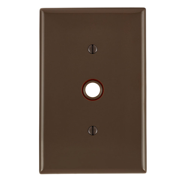 Leviton PJ11 Brown 1-Gang .406 Inch Hole Device Telephone/Cable Wallplate, Midway Size