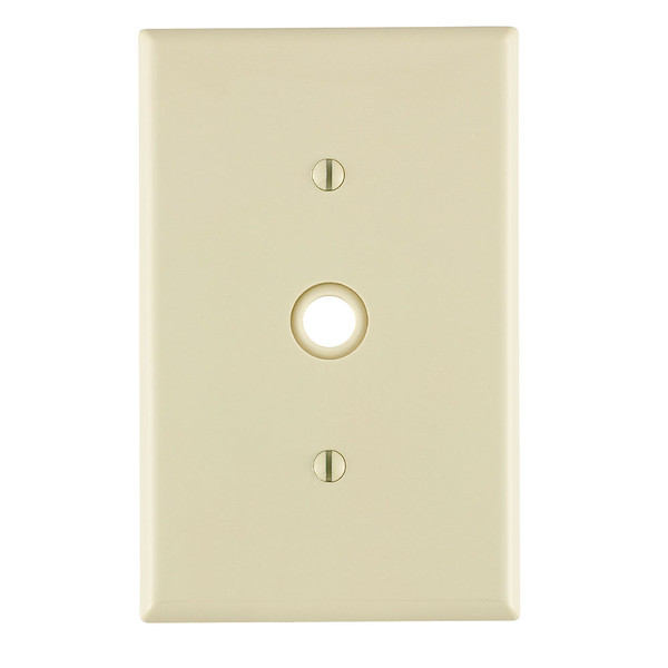 Leviton PJ11-T Light Almond 1-Gang .406 Inch Hole Device Telephone/Cable Wallplate, Midway Size