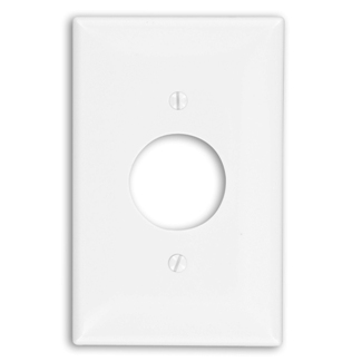 Leviton PJ7-R 1-Gang Single 1.406 Inch Hole Device Receptacle Wallplate, Midway Size, Thermoplastic Nylon, Device Mount, - Red