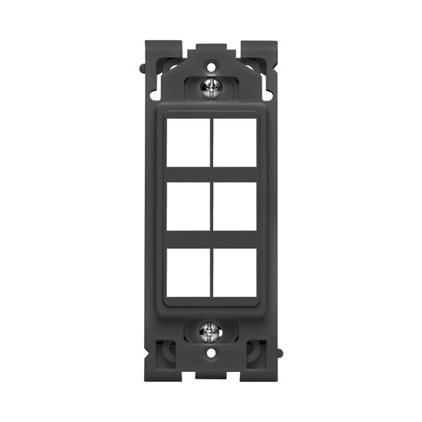 Leviton RE640-OB6 6-Port Renu Insert, Onyx Black