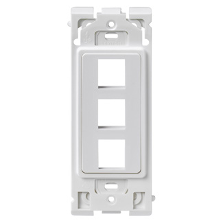 Leviton RE640-WW3 3-Port Renu Insert, White on White