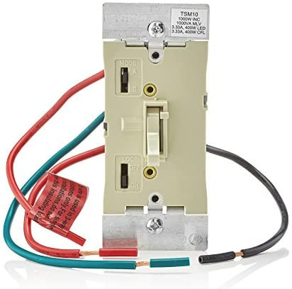 Leviton TSM10-1LI Universal Dimmable LED, CFL, MLV, Incandescent and Halogen Toggle-Slide Dimmer