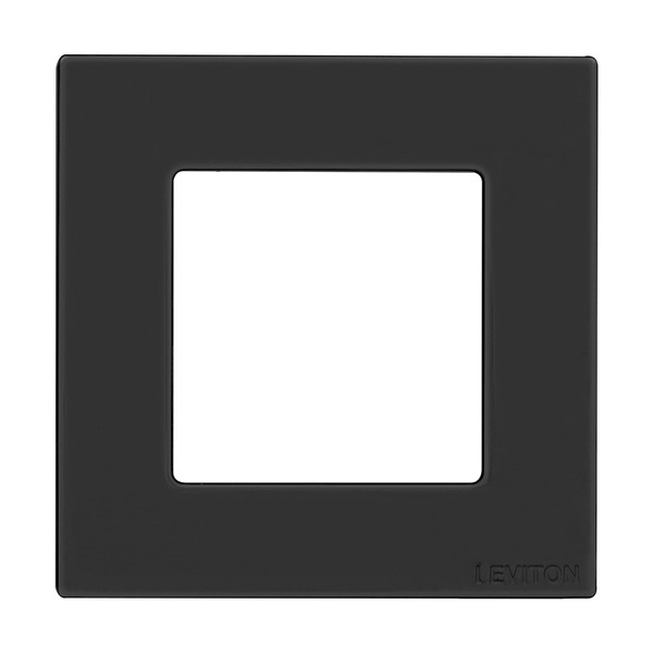 Leviton WPDB0-10E Decora Low Voltage, 1 Gang Wallplate, Black