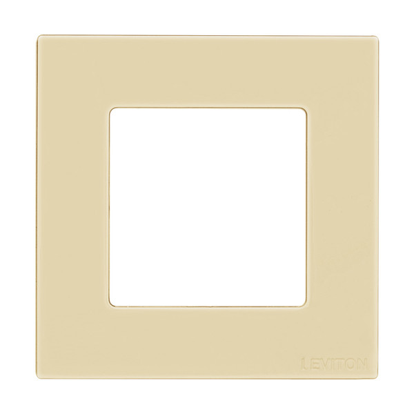 Leviton WPDB0-10I Decora Low Voltage, 1 Gang Wallplate, Ivory