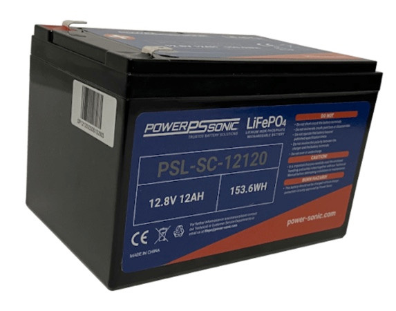 Power Sonic PSL-SC-12120 F2 12.8V 10Ah Deep Cycle Lithium Battery