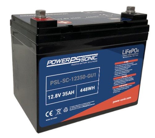 Power Sonic PSL-SC-12350-GU1 M8 12.8V 35Ah U1 Lithium Battery