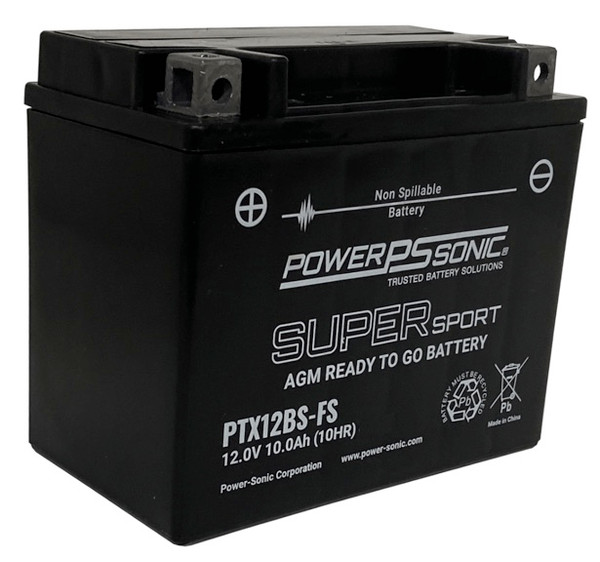 Power Sonic PTX12BS-FS 12V 10Ah Superior Performance Battery