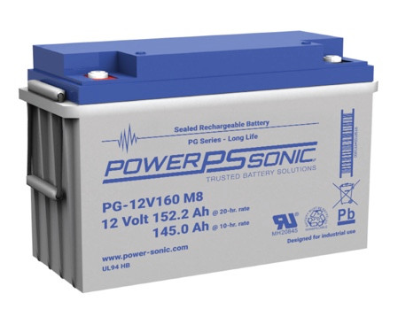 Power Sonic PG-12V160 M8 12V 152.2Ah Long Service Life VRLA Battery
