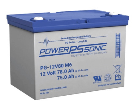 Power Sonic PG-12V80 M6 12V 78Ah Long Service Life VRLA Battery