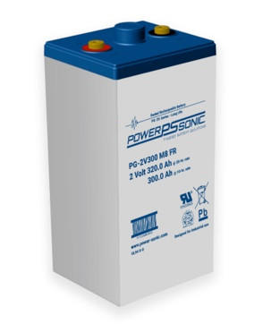Power Sonic PG-2V300 M8 FR 2V 300Ah High Capacity Long Life VRLA Battery
