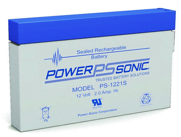 Power Sonic PS-1221S F1 12V 2Ah General Purpose VRLA Battery