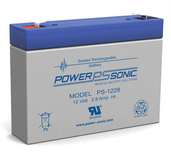 Power Sonic PS-1228 F1 12V 2.8Ah General Purpose VRLA Battery