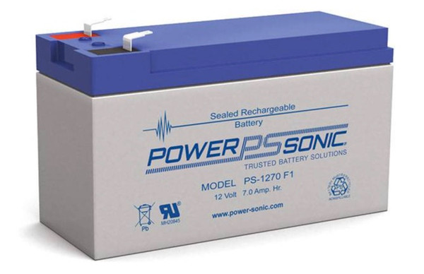 Power Sonic PS-1270 F2 12V 7Ah General Purpose VRLA Battery