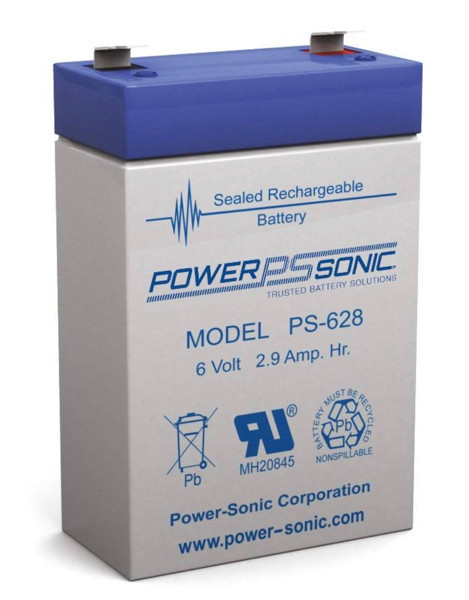 Power Sonic PS-621 F1 6V 2Ah General Purpose VRLA Battery