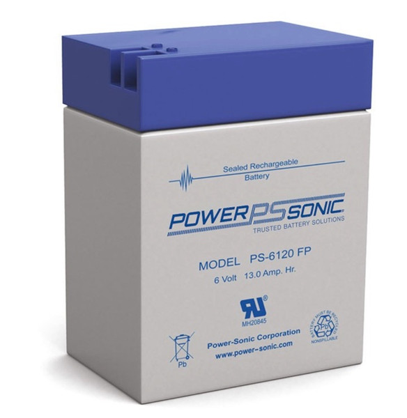 Power Sonic PS-6120 FP 6V 13Ah General Purpose VRLA Battery
